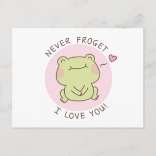 Nooit Vergeten Ik Hou Van Jou Cute Frog Punsansich Briefkaart