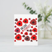 Nooit Vergeten, Klaproos Briefkaart (Staand voorkant)