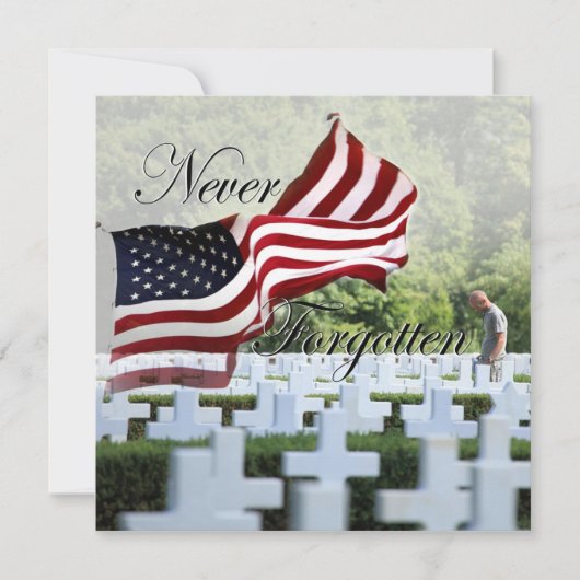 Nooit vergeten - Memorial Day Kaart (Voorkant)