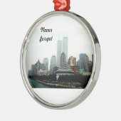 Nooit vergeten metalen ornament (Links)