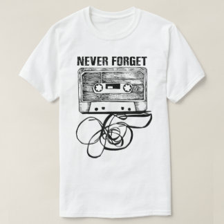 Nooit Vergeten Retro Cassettebandje T-shirt