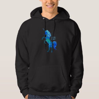Nooit vergeten staande spookachtige eenhoorn volle hoodie
