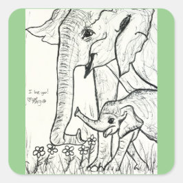 Nooit vergeten vierkante sticker