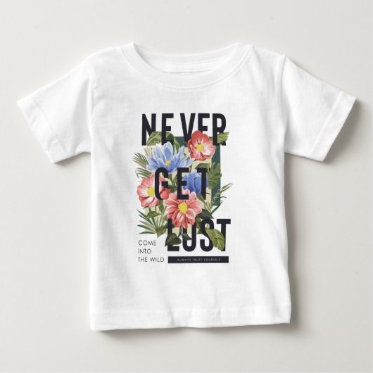 Nooit verloren Floral Slogan krijgen (Voorkant)