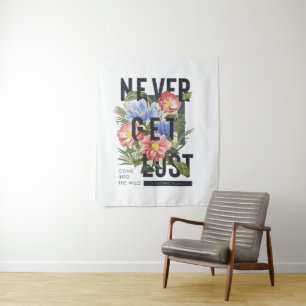 Nooit verloren Floral Slogan krijgen Wandkleed