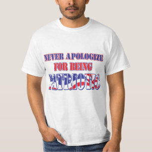 Nooit verontschuldigen t-shirt