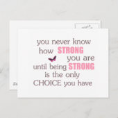 Nooit weten hoe sterk je bent briefkaart (Voorkant / Achterkant)