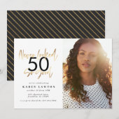 Nooit zag er zo goed foto verjaardag uitnodiging (Voorkant / Achterkant)