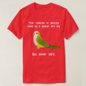 Nooit Zero Quaker Parrot T-shirt (Design voorkant)