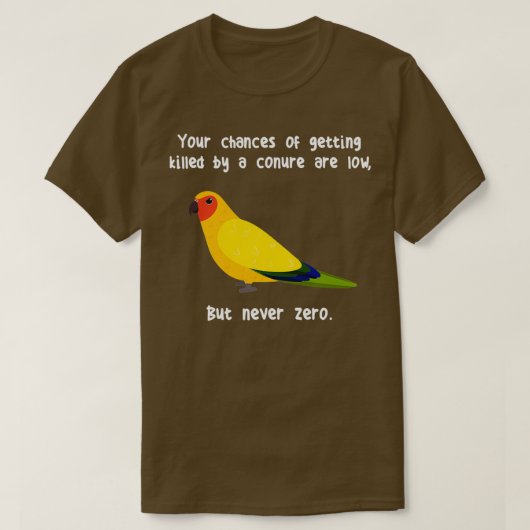 Nooit Zero Sun Conure 1 T-shirt (Design voorkant)