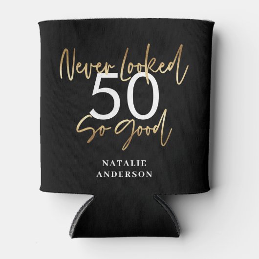 Nooit zo goed gekeken goud verjaardag viering blikjeskoeler (Voorkant)