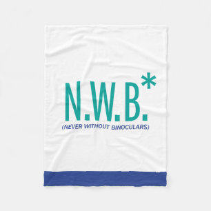 Nooit zonder binoculair middel fleece deken