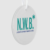 Nooit zonder binoculair middel ornament (voorkant)