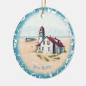 Noon Lighthouse Keramisch Ornament (Links)