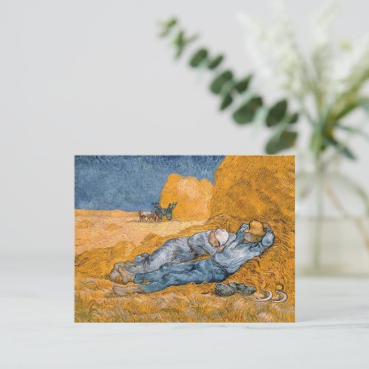 Noon Rest van Work Vincent van Gogh Briefkaart (Staand voorkant)
