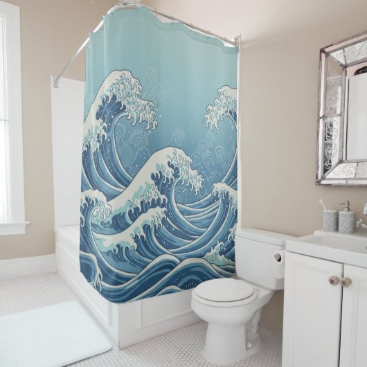 Noon Waves Shower Curtain Douchegordijn (In situ)