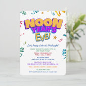 Noon Year's Eve Party Invitation Kaart (Staand voorkant)