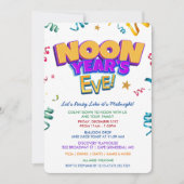 Noon Year's Eve Party Invitation Kaart (Voorkant)