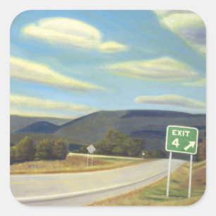 Noonlight in Vermont Vierkante Sticker