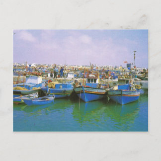 Noord-Afrika, Jerba, Tunesië, traditionele boten Briefkaart