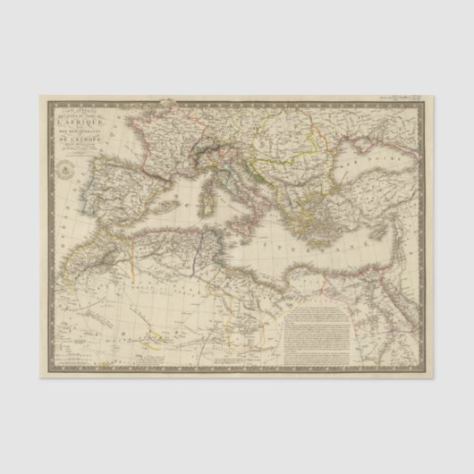 Noord-Afrika, Middellandse-Zeegebied Tissuepapier (Voorkant)