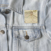 Noord-Afrika Vierkante Button 5,1 Cm (In situ)