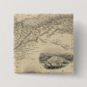 Noord-Afrika Vierkante Button 5,1 Cm