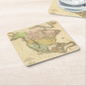 Noord-Amerika 20 2 Vierkante Kartonnen Onderzetter (Schuin)
