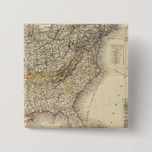 Noord-Amerika 26 Vierkante Button 5,1 Cm
