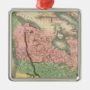 Noord-Amerika 2 Metalen Ornament