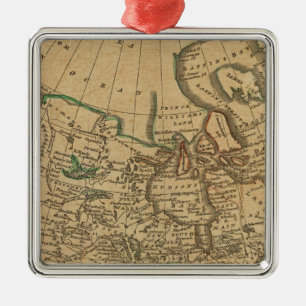 Noord-Amerika 3 Metalen Ornament