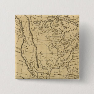 Noord-Amerika 44 Vierkante Button 5,1 Cm