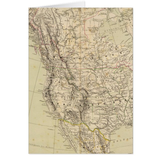 Noord-Amerika Atlas Map met Indiase stammen (Voorkant)