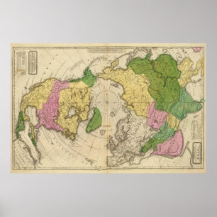 Noord-Amerika, Azië Poster