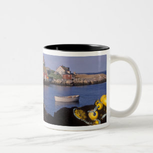 Noord-Amerika, Canada, Nova Scotia, Peggy's Tweekleurige Koffiemok