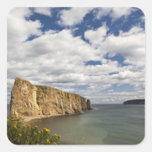 Noord-Amerika, Canada, Quebec, Gaspe Bay, Perce Vierkante Sticker