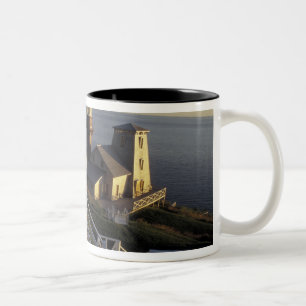 Noord-Amerika, Canada, Quebec, Gaspe Schiereiland  Tweekleurige Koffiemok