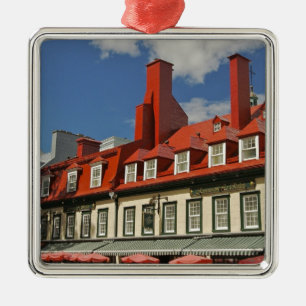 Noord-Amerika, Canada, Quebec, Oude Stad Quebec. 3 Metalen Ornament