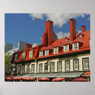 Noord-Amerika, Canada, Quebec, Oude stad Quebec. 3 Poster