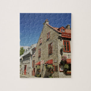 Noord-Amerika, Canada, Quebec, Oude Stad Quebec. Legpuzzel