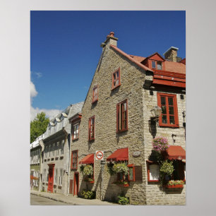 Noord-Amerika, Canada, Quebec, Oude Stad Quebec. Poster