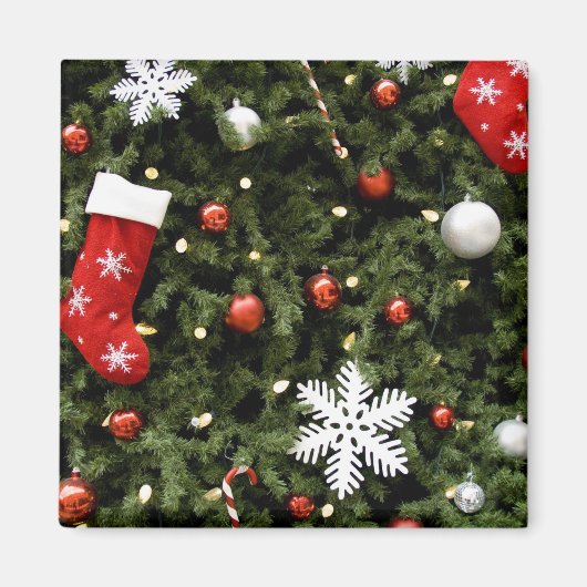 Noord-Amerika. kerstversieringen op boom. 2 Magneet (Voorkant)