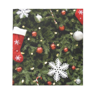 Noord-Amerika. kerstversieringen op boom. 2 Notitieblok