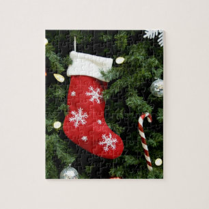 Noord-Amerika. kerstversieringen op boom. 3 Legpuzzel