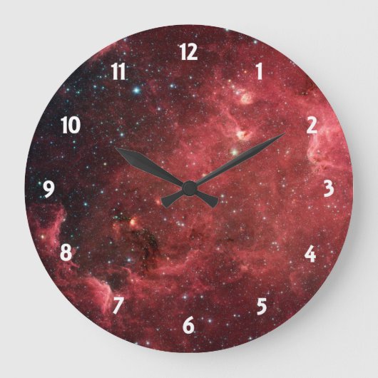 Noord-Amerika Nebula Infrarood Clock Grote Klok (Voorkant)