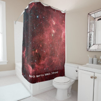 Noord-Amerika Nebula Infrarood Shower Curtain Douchegordijn