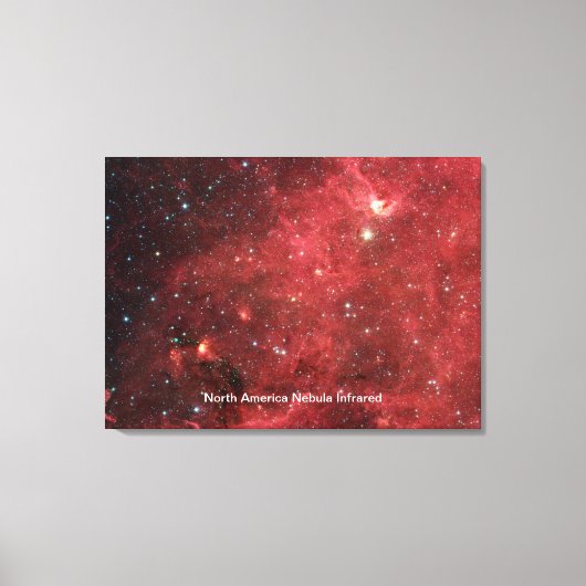 Noord-Amerika Nebula Infrred Canvas Afdruk (Voorkant)