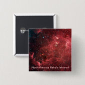 Noord-Amerika Nebula Infrred Vierkante Button 5,1 Cm (Voorkant /achterkant)