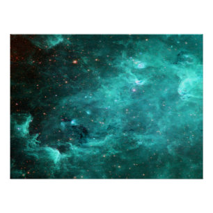Noord-Amerika-nevel Turquoise Perfect Poster