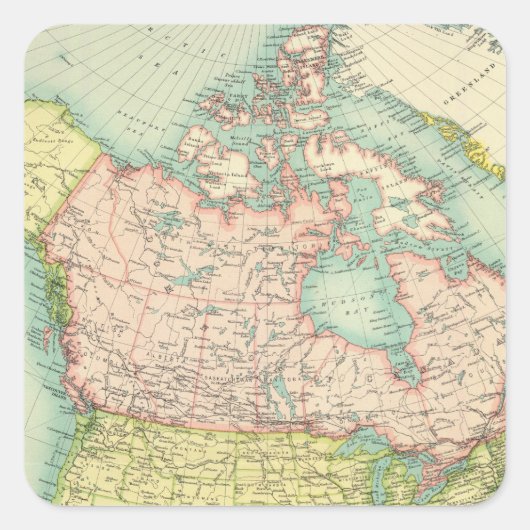 Noord-Amerika politiek Vierkante Sticker (Voorkant)